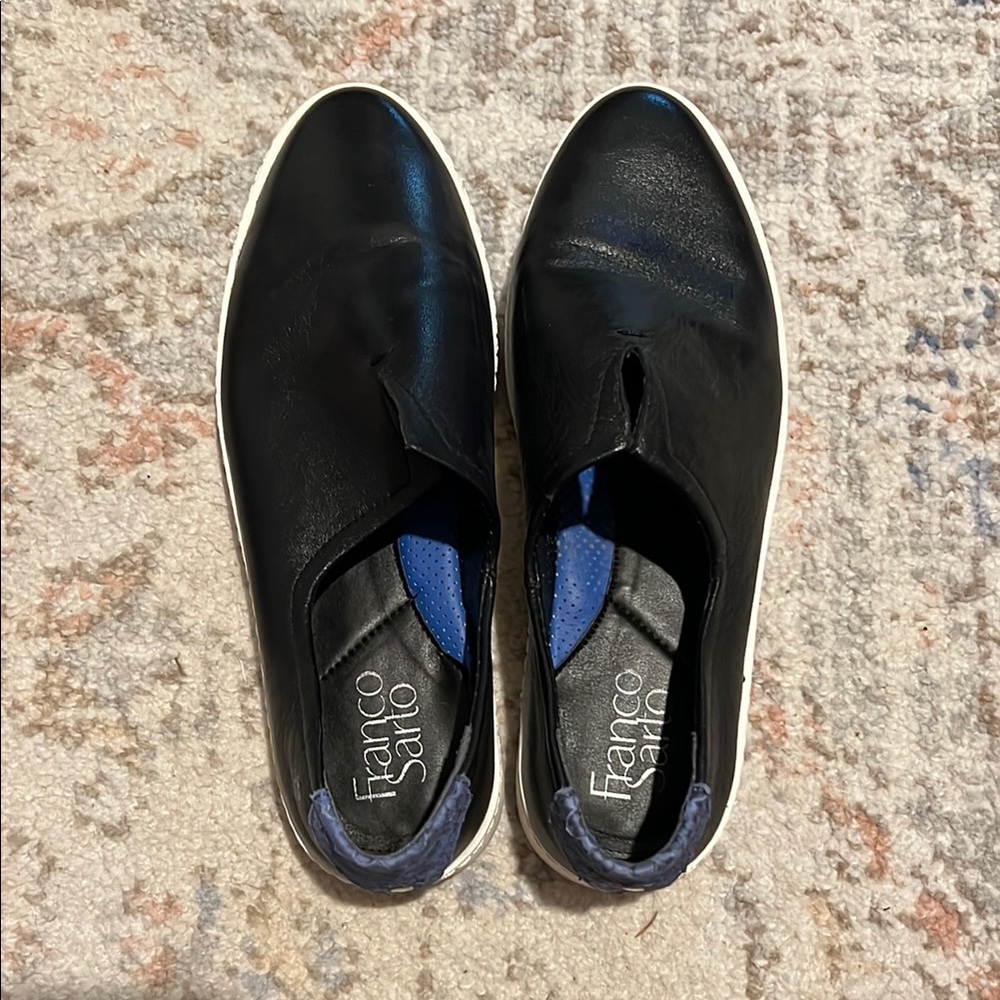 Franco Sarto Black Slip-On Alma Sneakers